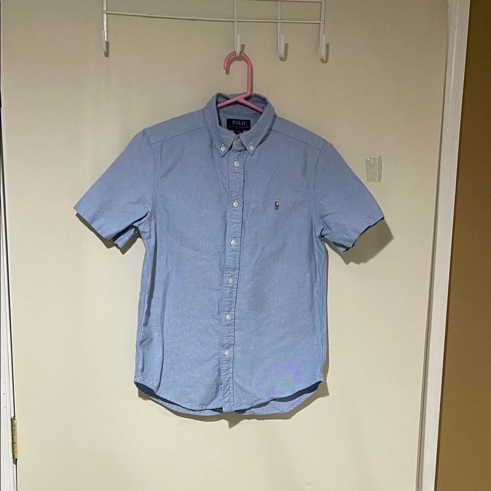 Polo by Ralph Lauren Kids Light Blue Button Down Shirt 14/16 Like New Condition